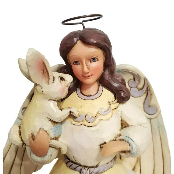 Jim Shore Christmas Angel Peace to All Woodland Animals Deer Fox Racoon Bunny - Picture 10 of 16
